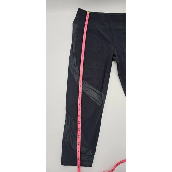 Sweaty Betty The Power Leggings Size Medium Black Mesh Inserts Zip Pocket - Picture 4 of 6